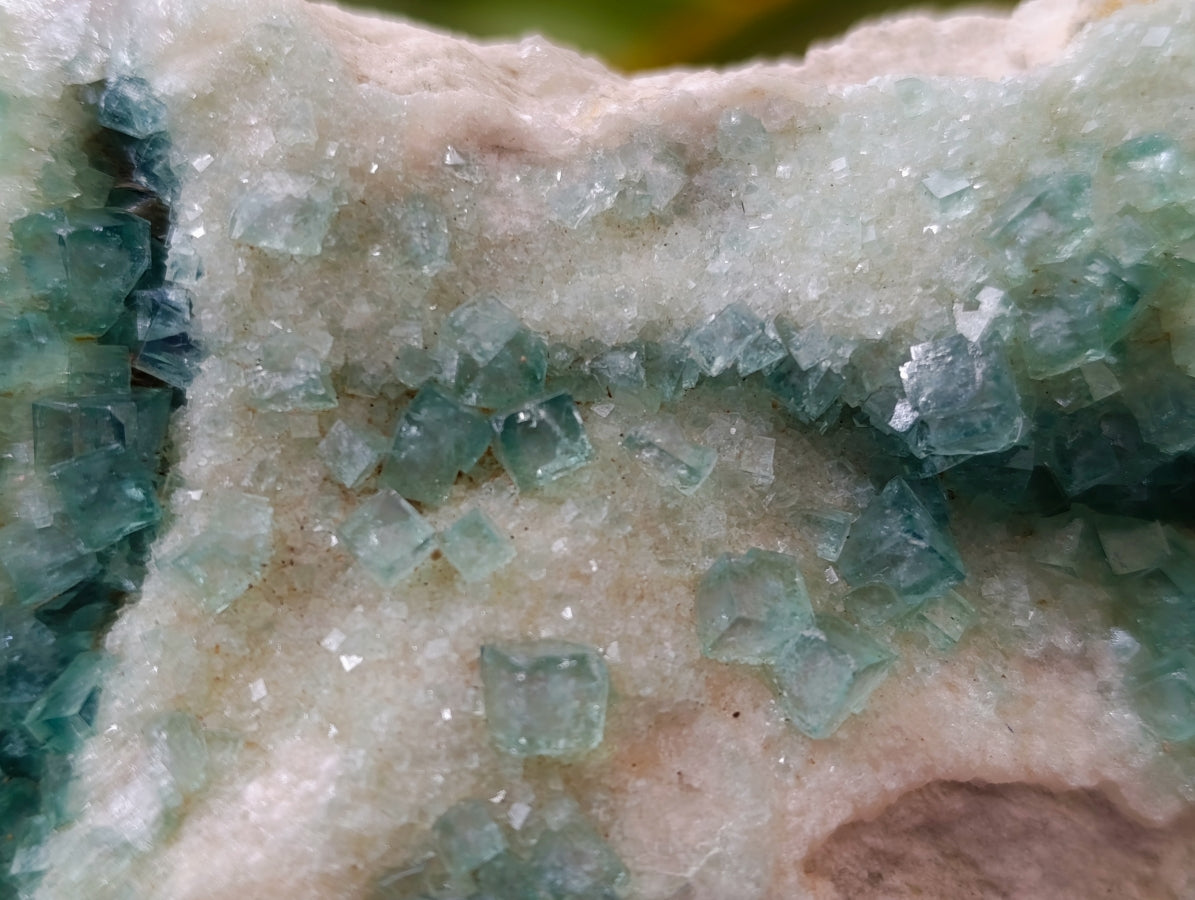 Natural Cubic Green Fluorite Cluster Specimens x 3 From Mandrosonoro, Madagascar