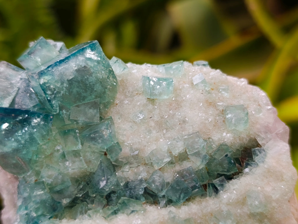 Natural Cubic Green Fluorite Cluster Specimens x 3 From Mandrosonoro, Madagascar