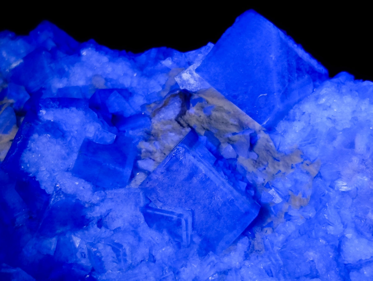 Natural Cubic Green Fluorite Cluster Specimens x 3 From Mandrosonoro, Madagascar