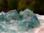 Natural Cubic Green Fluorite Cluster Specimens x 3 From Mandrosonoro, Madagascar