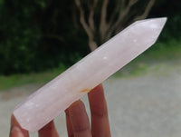 Polished Gemmy Rose Quartz Crystals x 12 From Madagascar