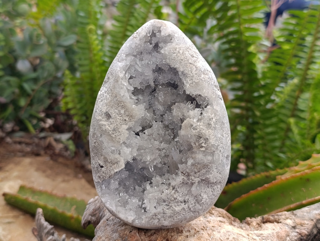 Polished Blue Celestite Gemstone Eggs x 3 From Sakoany, Madagascar