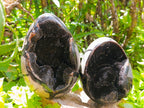 Polished Septerye Sauvage "Dragons Egg" Geodes x 2 From Mahajanga, Madagascar