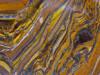 Polished Golden Tigers Eye With Banded Iron Stone Standing Free Forms x 2 From Prieska, South Africa