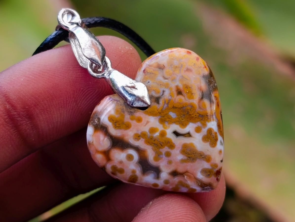 Hand Made Ocean Jasper Mixed Shaped Pendants x 12 From Madagascar