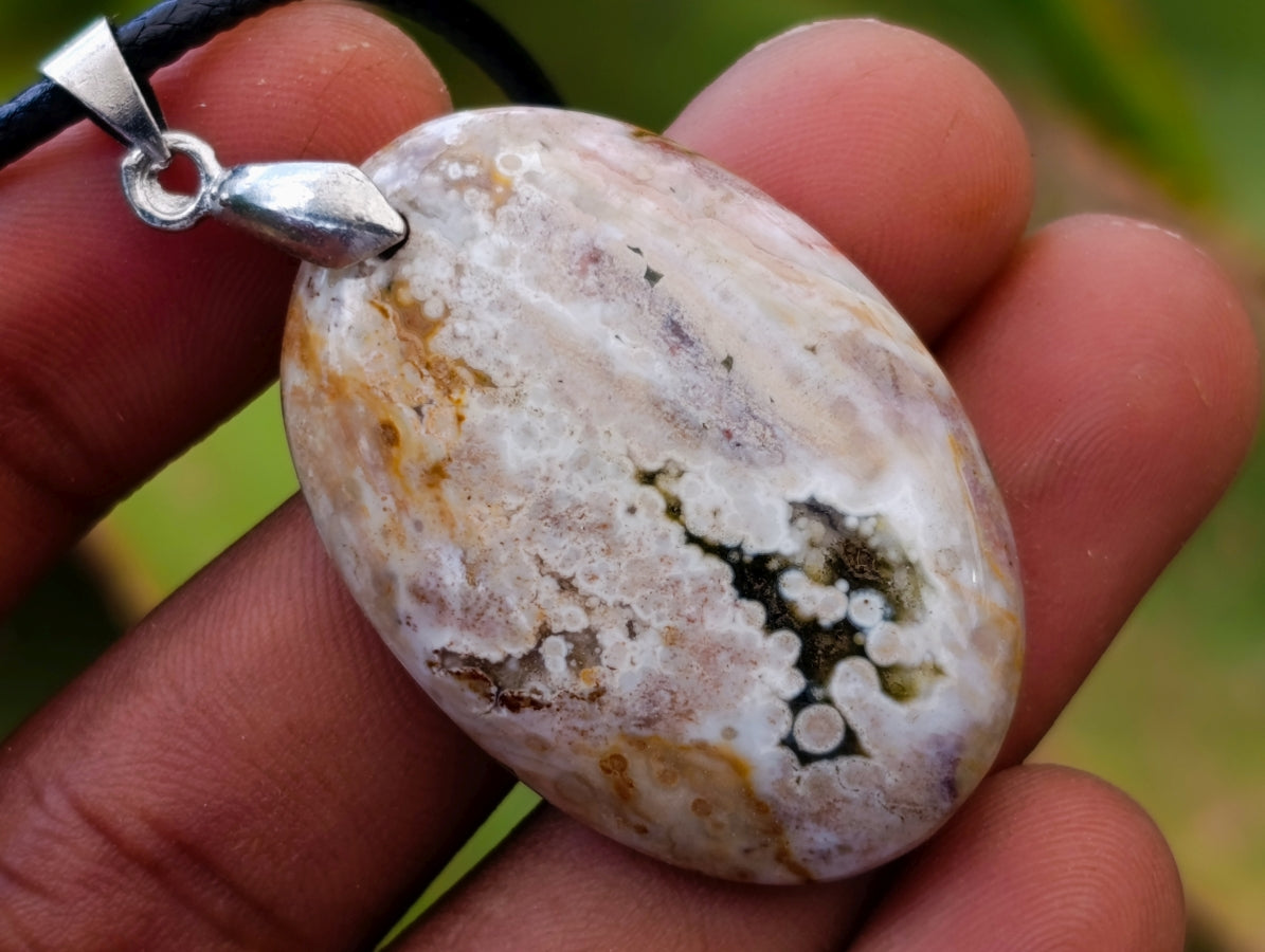 Hand Made Ocean Jasper Mixed Shaped Pendants x 12 From Madagascar