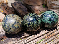 Polished Stromatolite Spheres x 3 From Katsepy, Madagascar