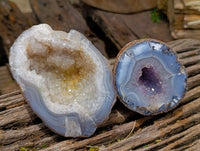 Polished Agate Amethyst Geodes x 6 From Maintirano, Madagascar