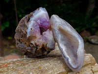 Polished Agate Amethyst Geodes x 6 From Maintirano, Madagascar