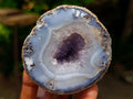 Polished Agate Amethyst Geodes x 6 From Maintirano, Madagascar