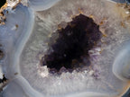 Polished Agate Amethyst Geodes x 6 From Maintirano, Madagascar