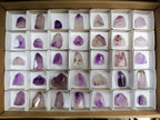 Polished Window Amethyst Crystals x 35 From Akansobe, Madagascar