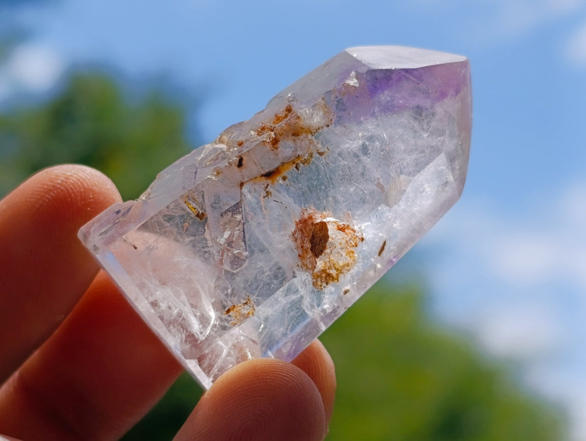 Polished Window Amethyst Crystals x 35 From Akansobe, Madagascar