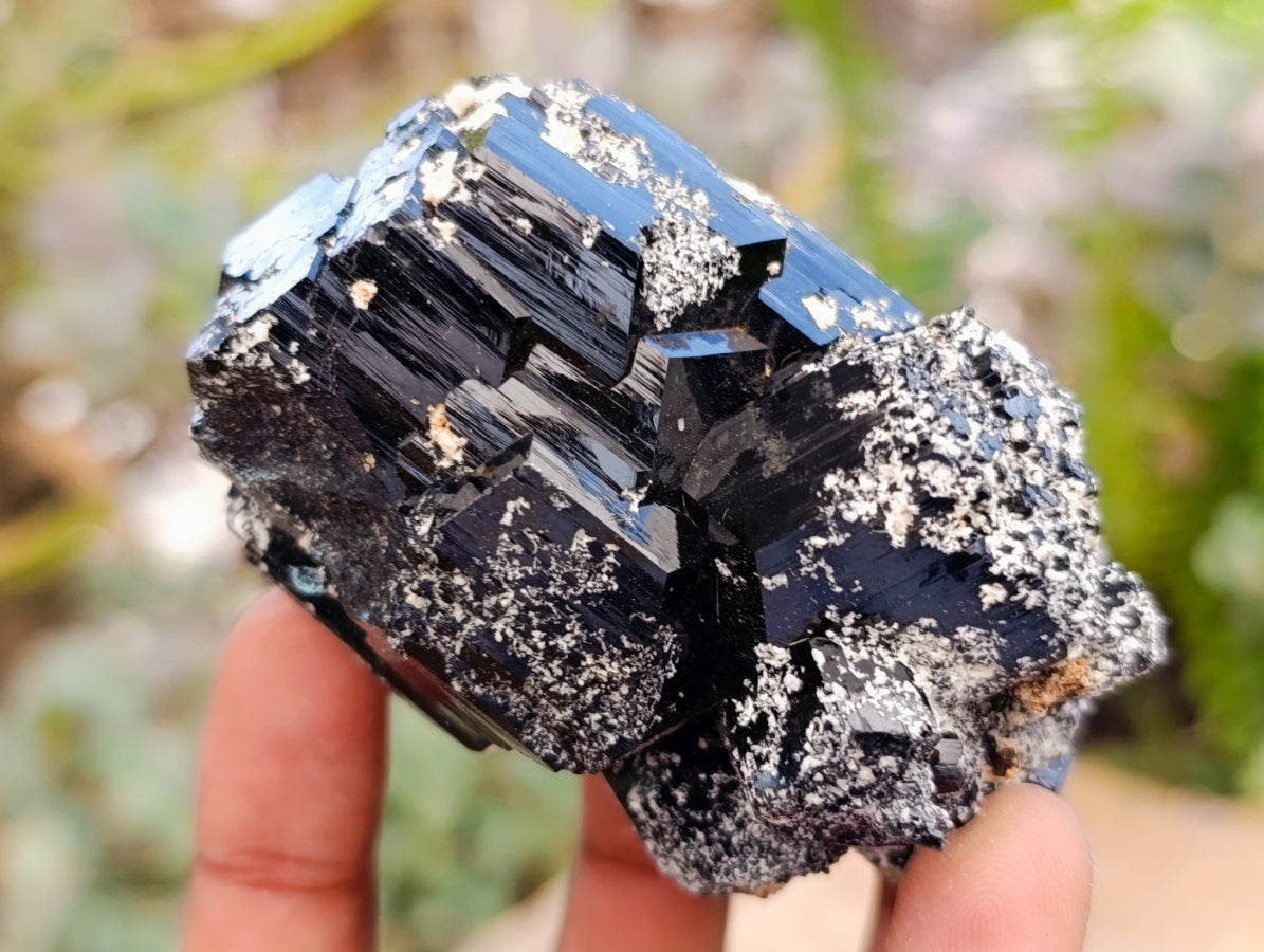 Natural Schorl Black Tourmaline With Orthoclase Specimens x 6 From Erongo, Namibia