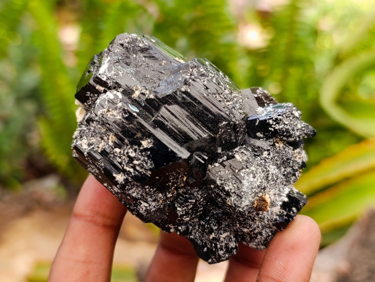 Natural Schorl Black Tourmaline With Orthoclase Specimens x 6 From Erongo, Namibia