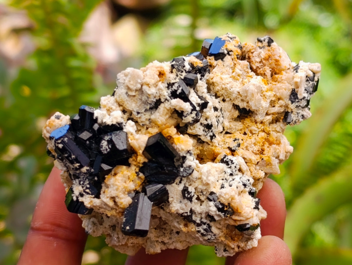 Natural Schorl Black Tourmaline With Orthoclase Specimens x 6 From Erongo, Namibia
