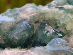 Natural Cubic Green Fluorite Cluster Specimens x 2 From Mandrosonoro, Madagascar