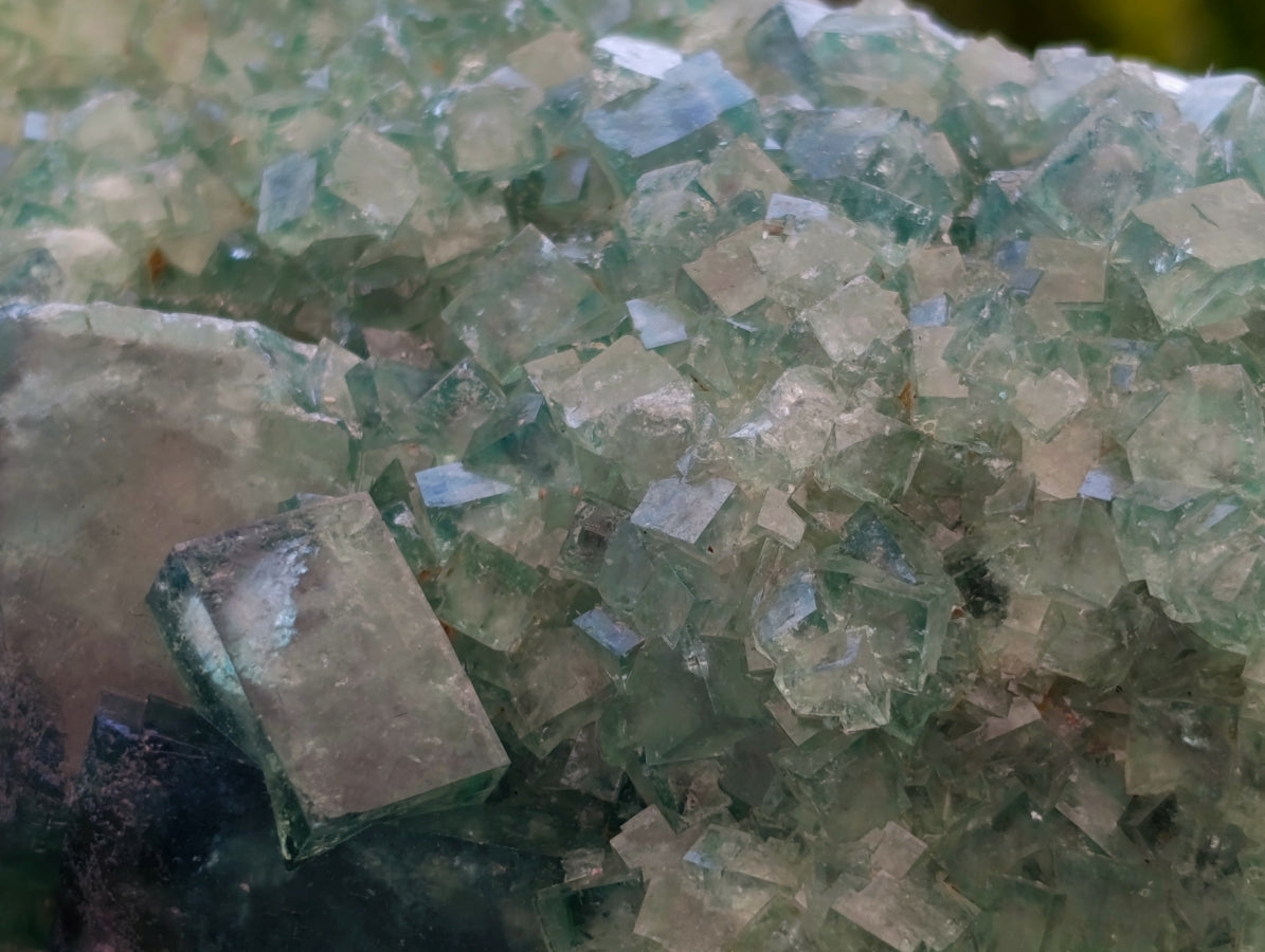 Natural Cubic Green Fluorite Cluster Specimens x 2 From Mandrosonoro, Madagascar
