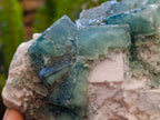 Natural Cubic Green Fluorite Cluster Specimens x 2 From Mandrosonoro, Madagascar