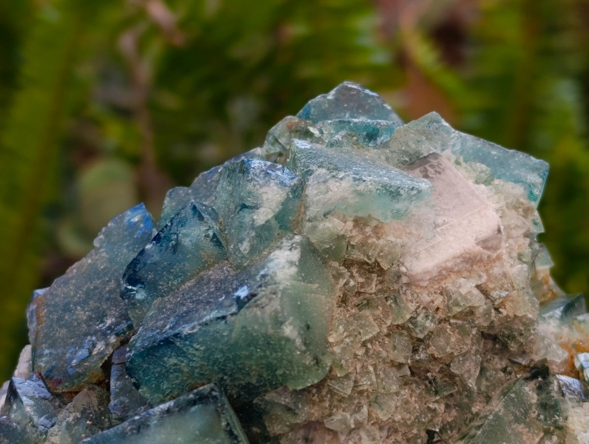 Natural Cubic Green Fluorite Cluster Specimens x 2 From Mandrosonoro, Madagascar