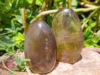 Polished Smokey Quartz Standing Free Forms x 6 From Madagascar