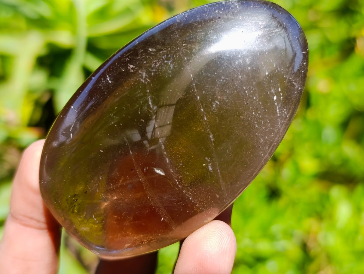 Polished Smokey Quartz Standing Free Forms x 6 From Madagascar