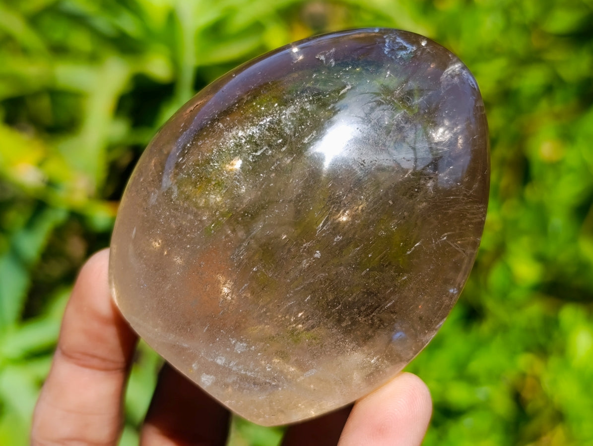 Polished Smokey Quartz Standing Free Forms x 6 From Madagascar