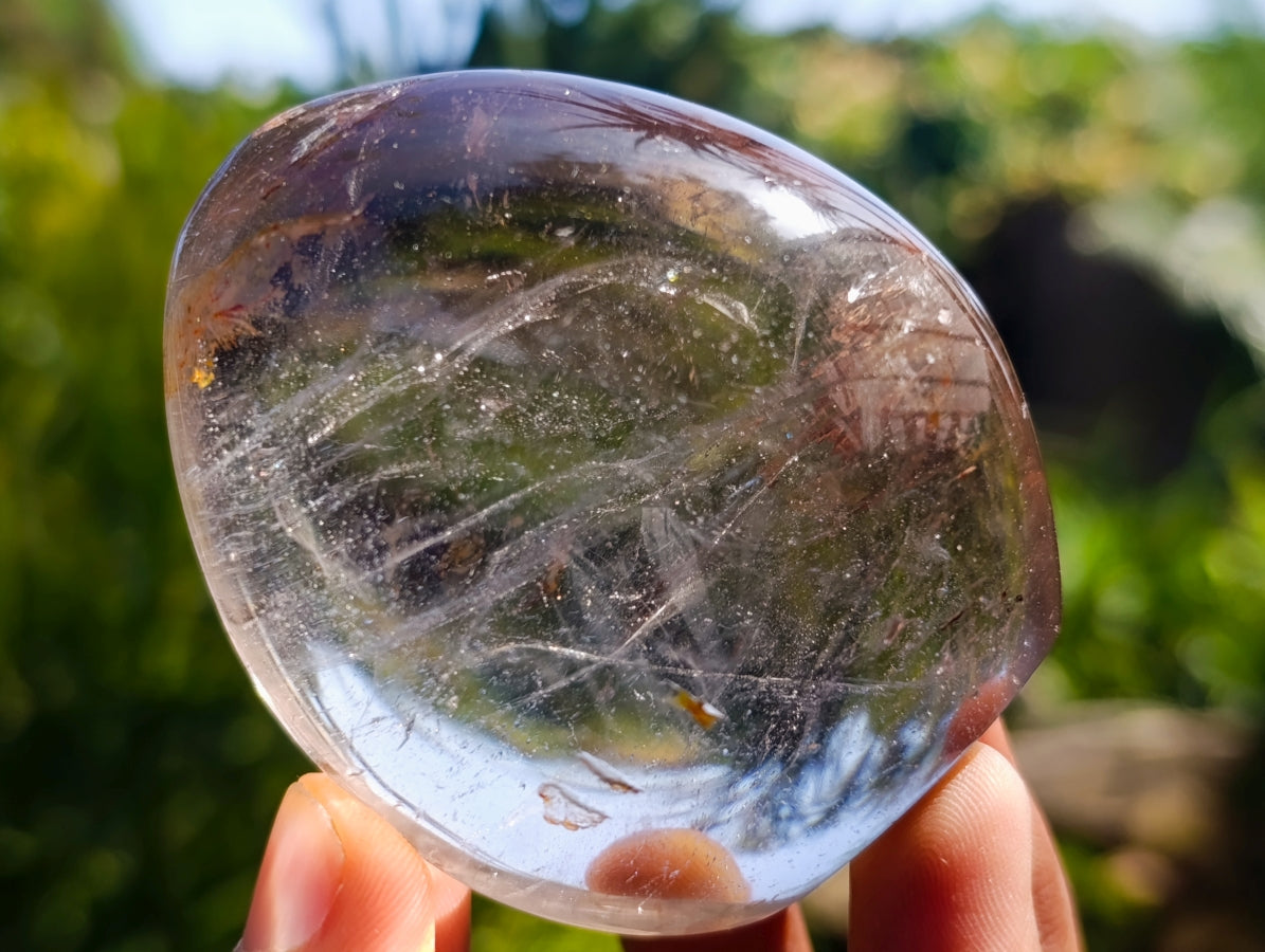 Polished Smokey Quartz Standing Free Forms x 6 From Madagascar