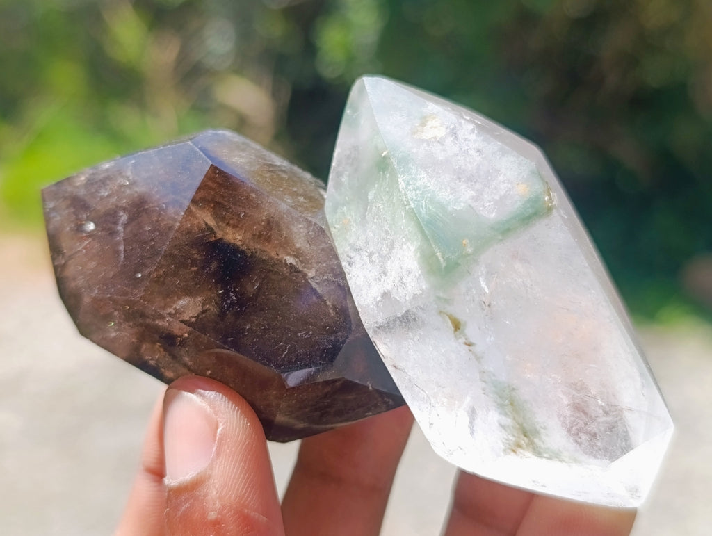 Polished Quartz Crystals With Inclusions x 12 From Madagascar