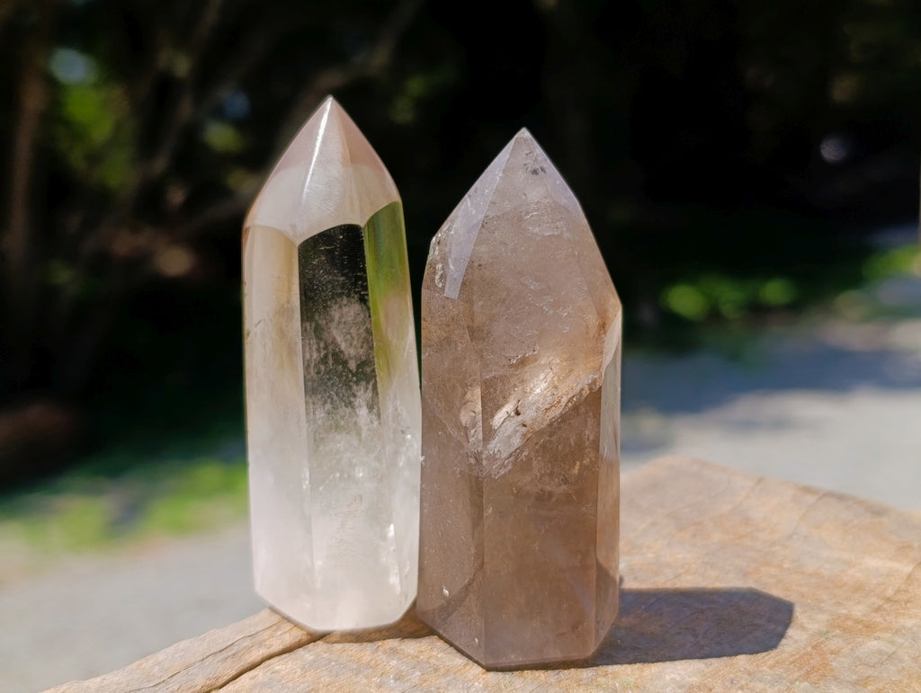 Polished Quartz Crystals With Inclusions x 12 From Madagascar