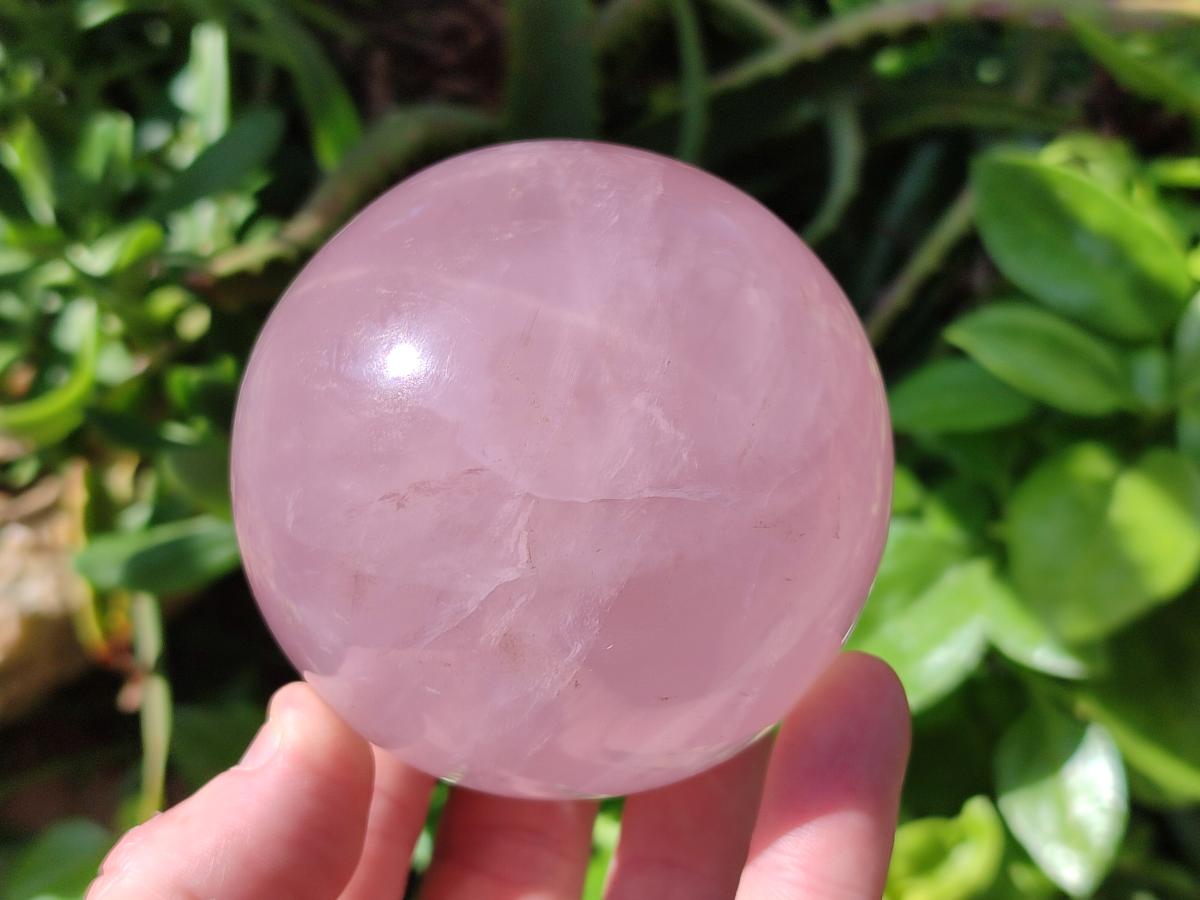 Polished Gemmy Star Rose Quartz Spheres x 2 From Madagascar