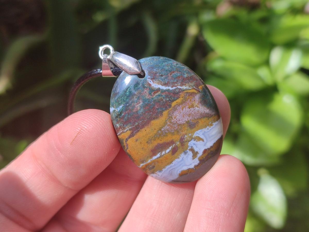 Hand Made Assorted Shaped Ocean Jasper Pendants x 1 From Northwest Coast, Madagascar