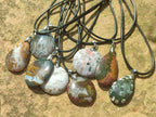 Hand Made Assorted Shaped Ocean Jasper Pendants x 1 From Northwest Coast, Madagascar