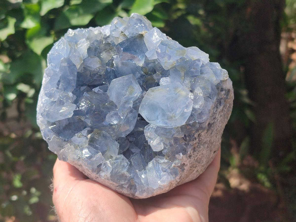 Natural Large Blue Celestite Geode Specimen x 1 From Sakoany, Madagascar
