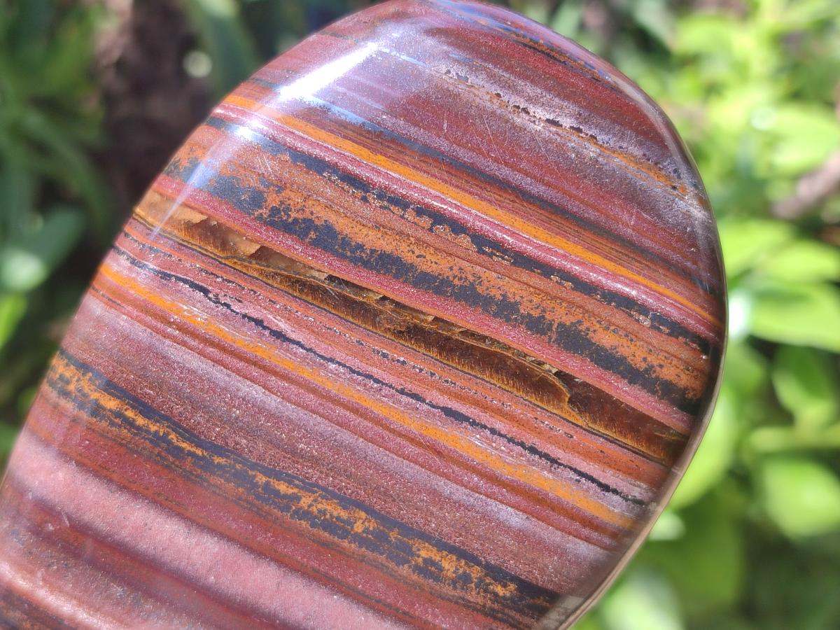 Polished Banded Tiger Iron Standing Free Forms x 2 From South Africa