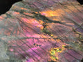 Polished One Side Rare Purple Sunset Labradorite Display Pieces x 2 From Madagascar
