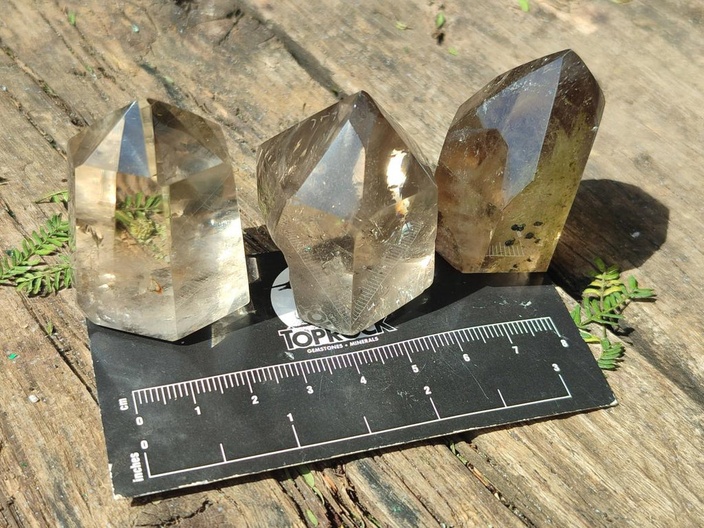 Polished Quartz Crystals With Inclusions x 12 From Madagascar