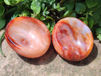 Polished Carnelian Agate Gemstone Bowls x 6 From Madagascar