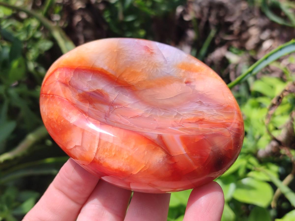 Polished Carnelian Agate Gemstone Bowls x 6 From Madagascar