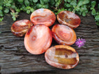 Polished Carnelian Agate Gemstone Bowls x 6 From Madagascar