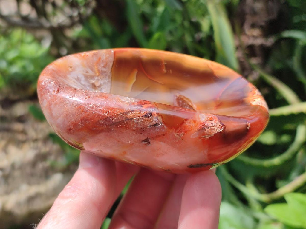Polished Carnelian Agate Gemstone Bowls x 6 From Madagascar