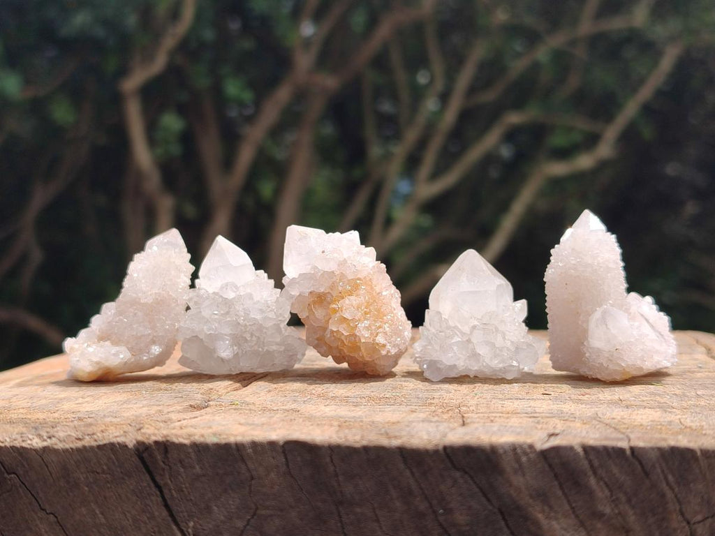 Natural White Spirit Quartz Crystals and Clusters x 70 From Boekenhouthoek, South Africa