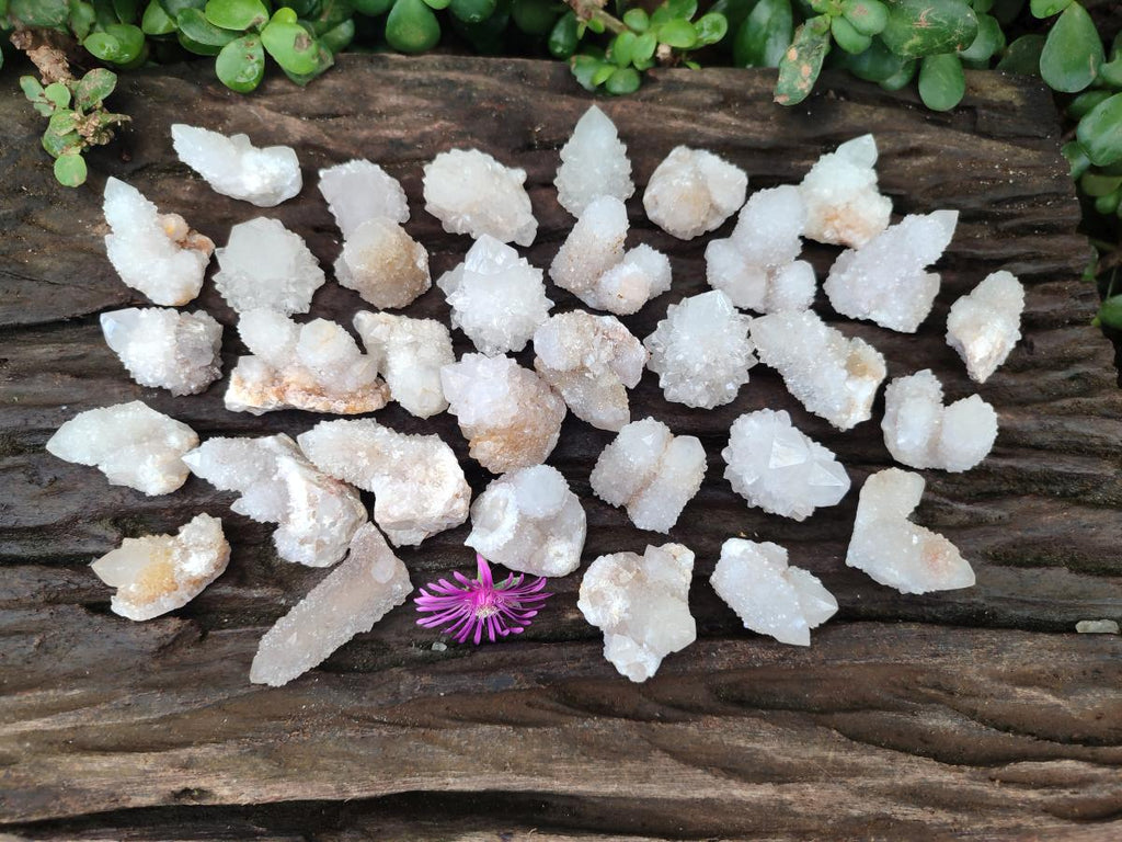 Natural White Spirit Quartz Crystals and Clusters x 70 From Boekenhouthoek, South Africa