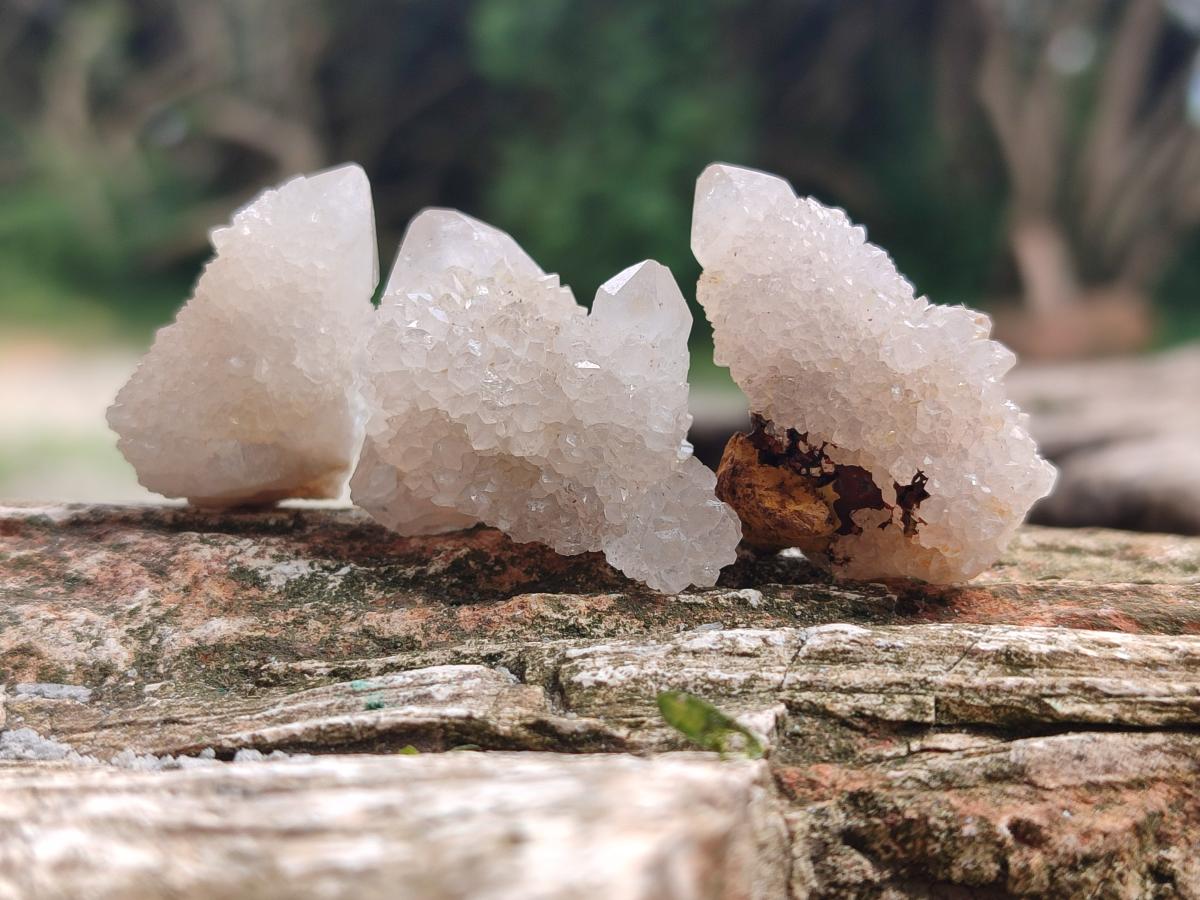 Natural White Spirit Quartz Crystals and Clusters x 70 From Boekenhouthoek, South Africa