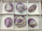 Polished Purple Chevron Amethyst Standing Free Forms x 6 From Madagascar