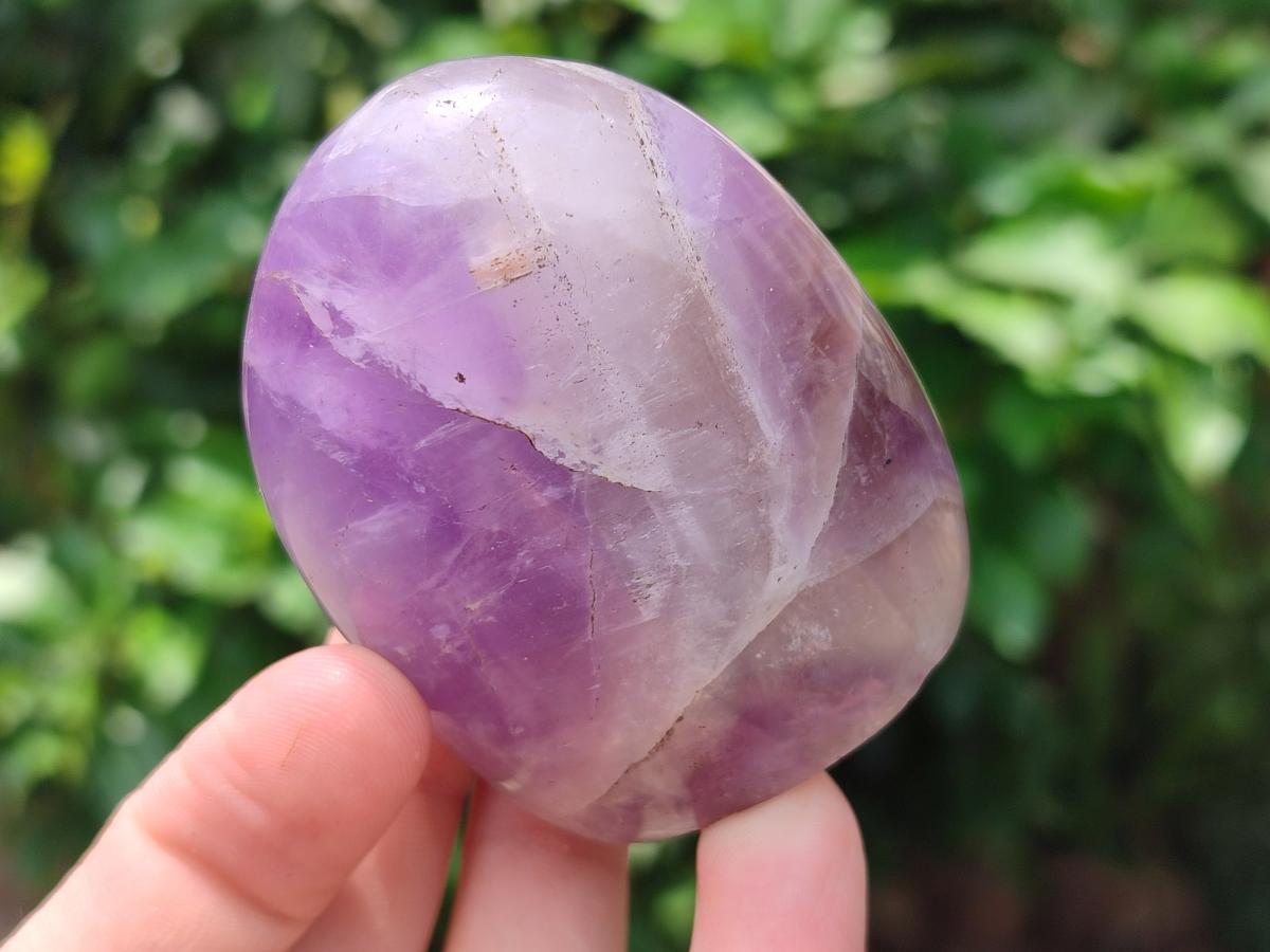 Polished Purple Chevron Amethyst Standing Free Forms x 6 From Madagascar