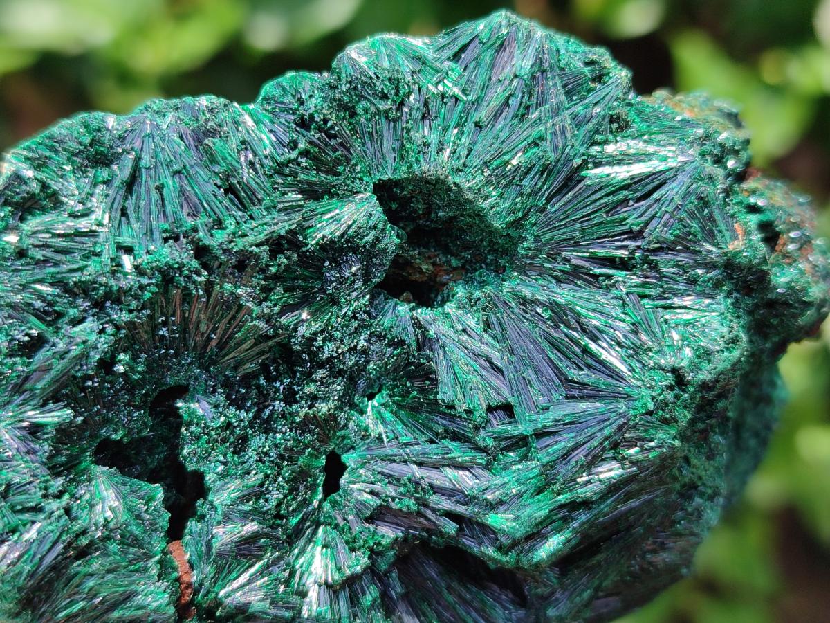 Natural Silky Malachite Specimens x 4 From Kasompe, Congo