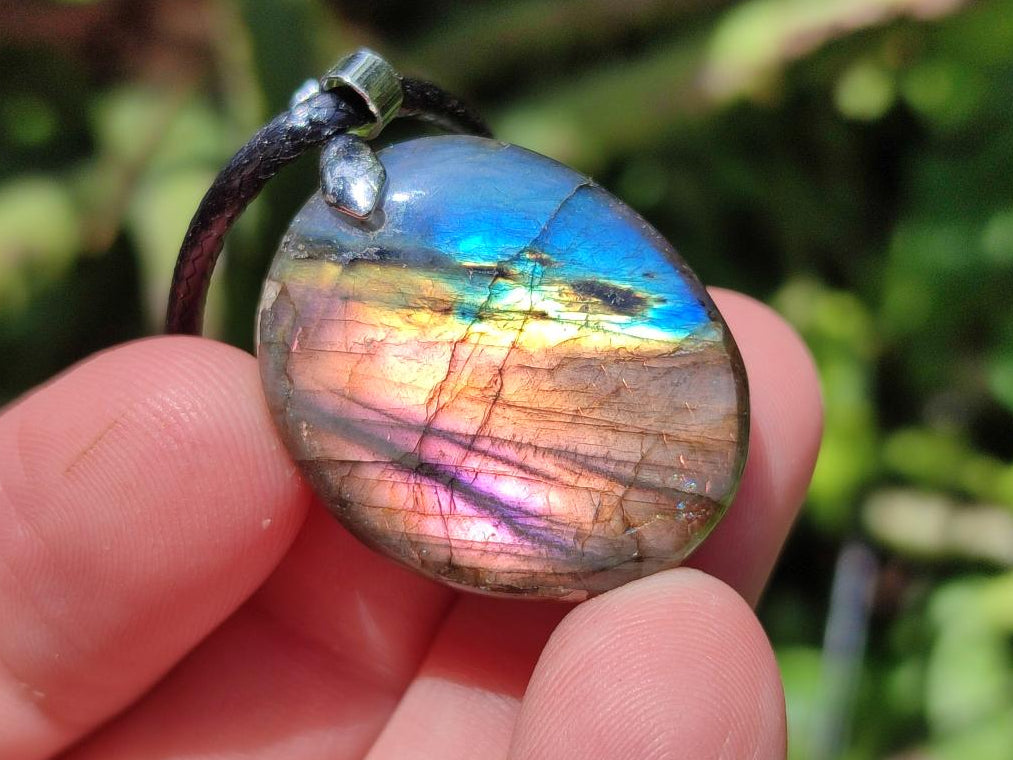 Hand Made Labradorite Assorted Shaped Pendants x 12 From Tulear Madagascar