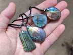 Hand Made Labradorite Assorted Shaped Pendants x 12 From Tulear Madagascar