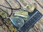 Hand Made Labradorite Assorted Shaped Pendants x 12 From Tulear Madagascar